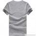 Trule Men's Fashion Summer Printing Tops Short Sleeve T Shirt Slim Soft Comfortable Blouse Gray B07QB2CMGD